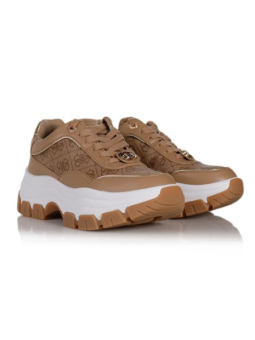 Sneaker Guess Berrett camel estampado 4G