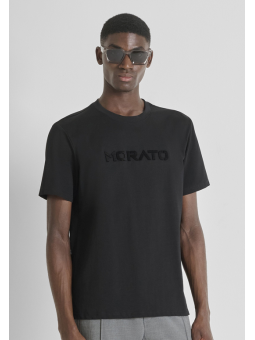 Camiseta Antony Morato logo relieve negra