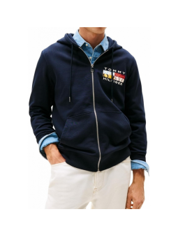 Sudadera Tommy Hilfiger cremallera azul marina