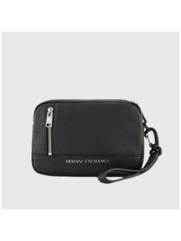 Neceser Armani Exchange negro cremallera