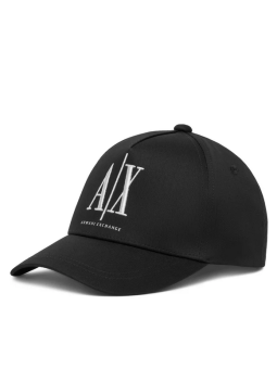 Gorra Armani Exchange negra logotipo bordado