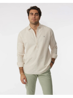 Polera Bvmprs Lino crema