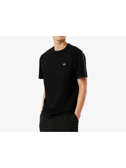 Camiseta Lacoste negra logotipo lateral