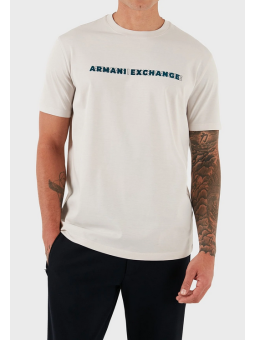 Camiseta Armani Exchange gris claro