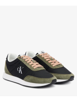 Sneaker Calvin Klein retro negro-verde