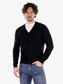 Jersey Cardigan Gianni Lupo Negro